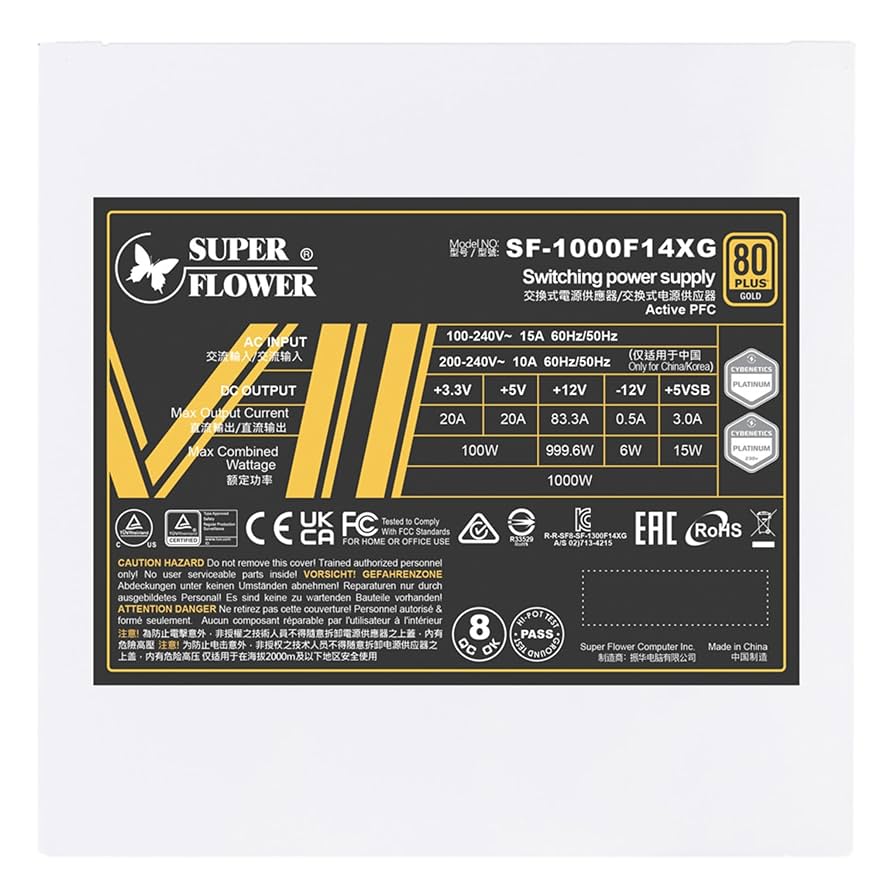 Amazon | SUPERFLOWER ATX3.0電源 LEADEX VII GOLD 1000W WT